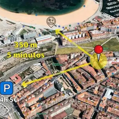 El Trasgu De Laviada A 300m Playa, Puerto, Acuario Apartamento *